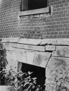 Basement wall of Tebbs House